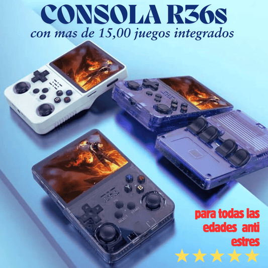 Consola de videojuegos Anti-Estrés R36s (128GB) - 15,00 Juegos Integrados